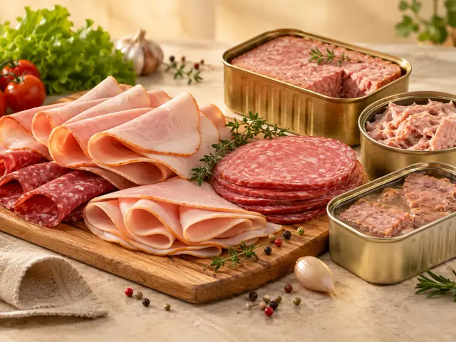 لحوم مبردة ومعلبة