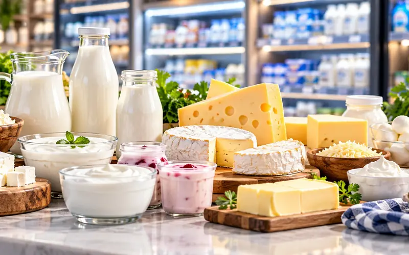 ألبان وأجبان وبيض