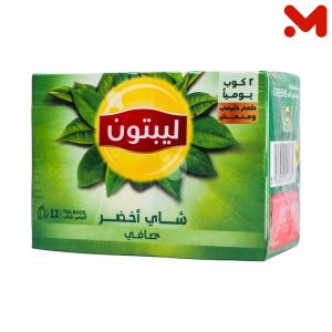 ليبتون شاى اخضر 12 فتلة بدون مرارة