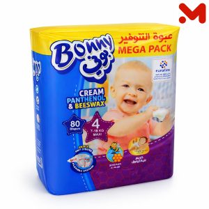 بونى حفاضات ميجا مقاس4 Maxi تعبئة 80ق