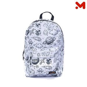 شنط مدارس 2جيب+جيب لاب توب 18Lمطبوعه تعبئة 12
