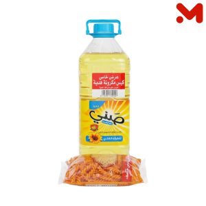 صني زيت عباد2.4لتر + كيس مكرونة هدية