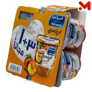 المراعى زبادى خوخ 105جم 3+1هدية