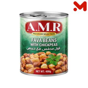 فول مدمس مع حمص حب AMR معلب400جم