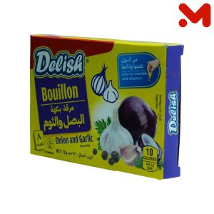 ديليش مرقه بنكهة البصل والثوم 72 جم * 8 مكعبات