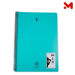 كشكول سلك بلاستيك 100 ورقه 1/2 مللي A4