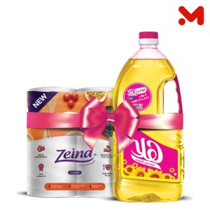 هلا زيت عباد 2.25 لتر + زينه مناديل مطبخ 2رول