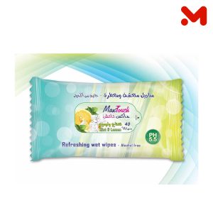 ماكس تاتش مناديل نعناع وليمون 40 منديل