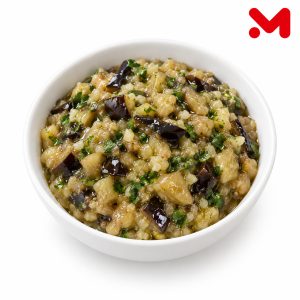 سلطة باذنجان وزن